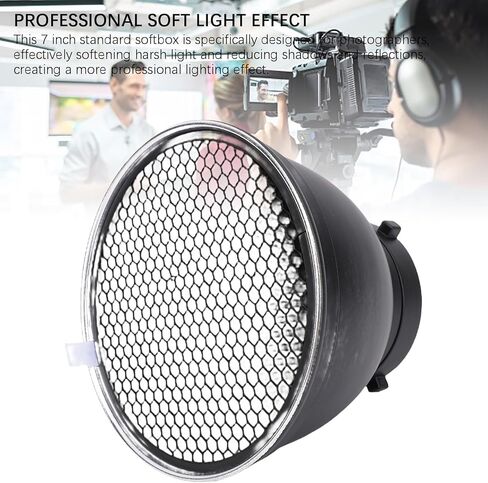 7 Inch Reflector Diffuser, Standard Softbox for Photography, with Premium Silver Reflective Material, Compatible with Mount Strobe Flash, for Studio Portrait Product in Saudi Arabia