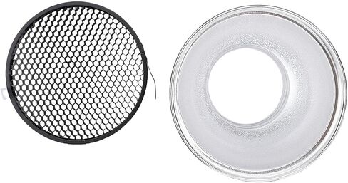 7 Inch Reflector Diffuser, Standard Softbox for Photography, with Premium Silver Reflective Material, Compatible with Mount Strobe Flash, for Studio Portrait Product in Saudi Arabia