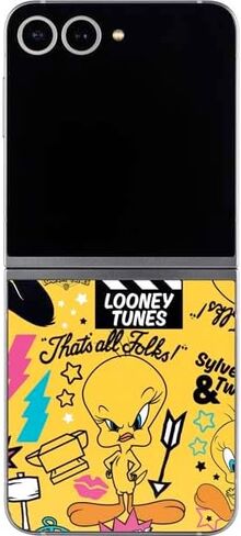 Skinit Decal Phone Skin Compatible with Galaxy Z Flip6 - Officially Licensed Looney Tunes Tweety Bird iPod Design in Saudi Arabia