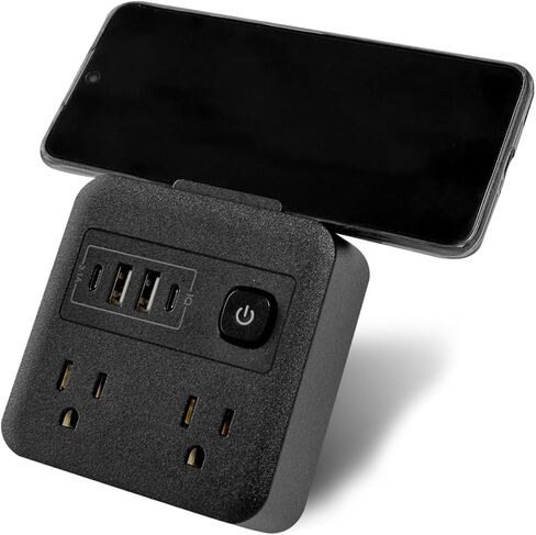 موسع منافذ متعددة المكونات مع USB - مقسم حماية من زيادة التيار 4 شاحن حائط USB - مقسم منافذ متعددة المقابس، منفذ متباعد على نطاق واسع للسفر، المنزل، غرفة النوم الجامعية (أبيض) in Kuwait