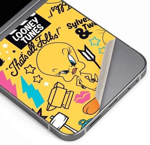 Skinit Decal Phone Skin Compatible with Galaxy Z Flip6 - Officially Licensed Looney Tunes Tweety Bird iPod Design in Saudi Arabia