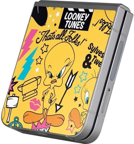 Skinit Decal Phone Skin Compatible with Galaxy Z Flip6 - Officially Licensed Looney Tunes Tweety Bird iPod Design in Saudi Arabia