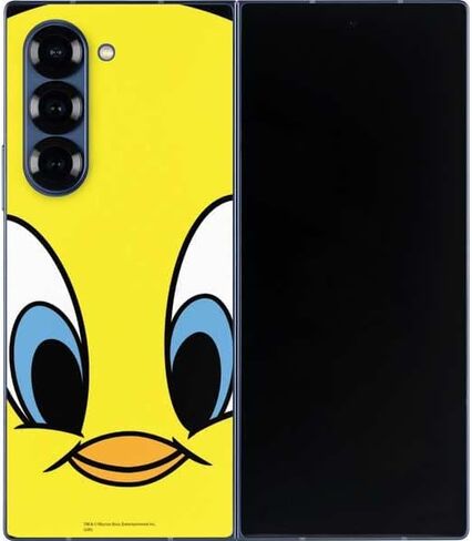 Skinit Decal Phone Skin Compatible with Galaxy Z Fold6 - Officially Licensed Looney Tunes Tweety Bird iPod Design in Saudi Arabia