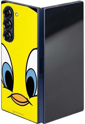 Skinit Decal Phone Skin Compatible with Galaxy Z Fold6 - Officially Licensed Looney Tunes Tweety Bird iPod Design in Saudi Arabia