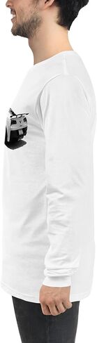 White C7 Sports Car ZR1 Owner Men’s Long Sleeve Shirt in Saudi Arabia