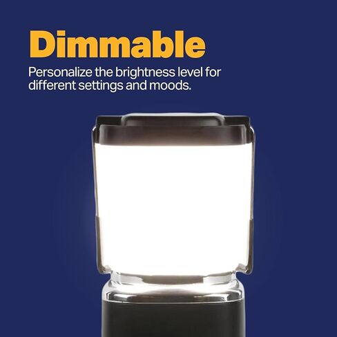 LUXPRO LP189 Mini Lantern - USB-C Rechargeable Camping Light - with 4 Color Modes - Dimmable LED Portable Lantern for Hiking & Emergency - Handy Compact Design (Black, 2-Pack) in Saudi Arabia