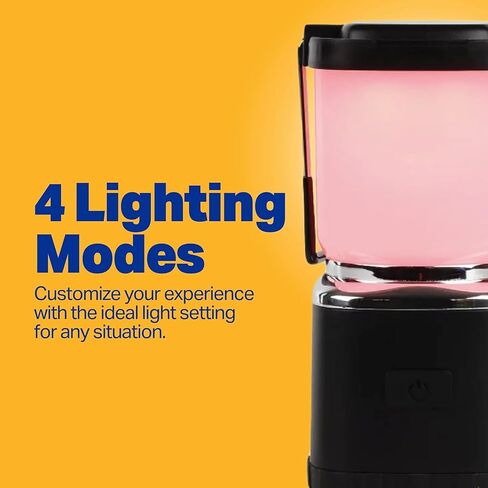 LUXPRO LP189 Mini Lantern - USB-C Rechargeable Camping Light - with 4 Color Modes - Dimmable LED Portable Lantern for Hiking & Emergency - Handy Compact Design (Black, 2-Pack) in Saudi Arabia