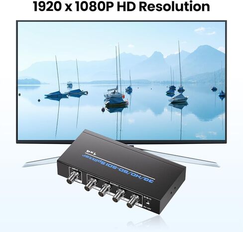 SDI Splitter 1 x 4, 1 in 4 Out SDI Distributor, Supports 3G-SDI/HD-SDI/SD-SDI Up to 1080P@60Hz in Saudi Arabia