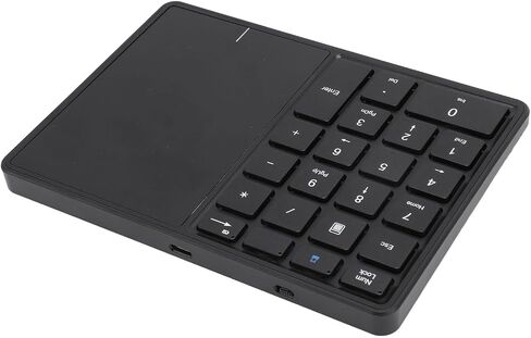 ciciglow Wireless Numeric Keypad, 22-Key Wireless Numeric Keypad with 4.2 Touch Panel and 2.4G Connection Long Battery Life (Black) in Saudi Arabia