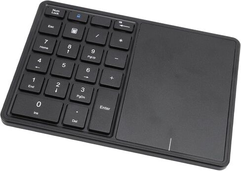ciciglow Wireless Numeric Keypad, 22-Key Wireless Numeric Keypad with 4.2 Touch Panel and 2.4G Connection Long Battery Life (Black) in Saudi Arabia