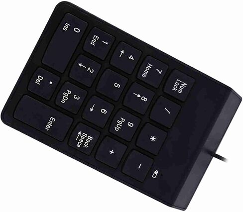 Sanpyl USB لوحة مفاتيح رقمية صغيرة لوحة أرقام Numpad تصميم إمالة متكامل للاستخدام المريح متوافق مع معظم أجهزة الكمبيوتر لمستخدمي جداول البيانات in Saudi Arabia