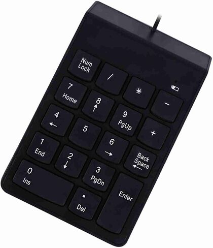 Sanpyl USB لوحة مفاتيح رقمية صغيرة لوحة أرقام Numpad تصميم إمالة متكامل للاستخدام المريح متوافق مع معظم أجهزة الكمبيوتر لمستخدمي جداول البيانات in Saudi Arabia