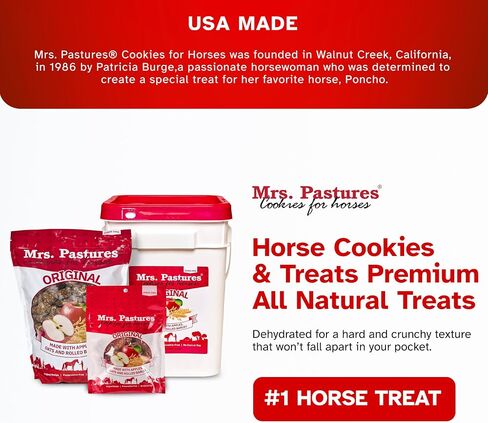 Mrs. Pastures Horse Cookies & Treats - Premium All Natural Treats - USA Made (5 Pound Bag) in Saudi Arabia