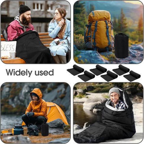 6 Pack Camping Sleeping Bags Bulk with Fleece Liner for Homeless Adults, Operation Christmas All Season Lightweight Waterproof Sleep Compression Sack for Hiking Travel Backpacking in Saudi Arabia