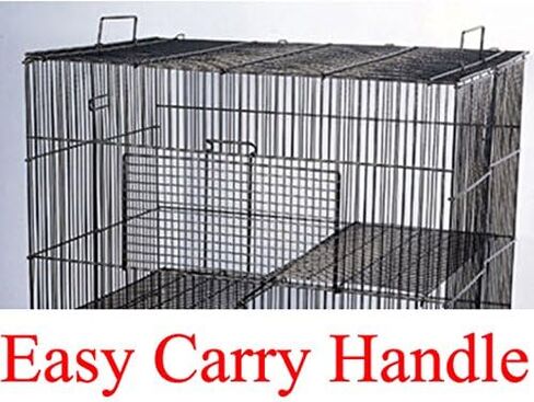 3-Levels Portable Rat Sugar Glider Mouse Small Animal Critter Metal Cage in Kuwait