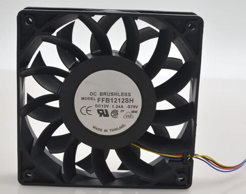 for FFB1212SH 12V 1.24A 14.8W 4500RPM 150.16CFM 54.3DBA 120X120X25MM 4-Wire Cooling Fan in Saudi Arabia
