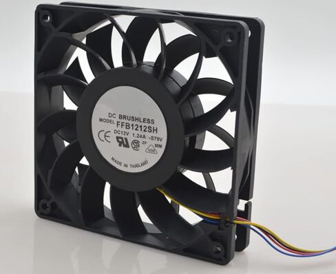 for FFB1212SH 12V 1.24A 14.8W 4500RPM 150.16CFM 54.3DBA 120X120X25MM 4-Wire Cooling Fan in Saudi Arabia