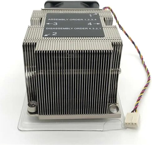 LGA3647-2U-R82 CPU Cooler 205W for LGA 3647 Rectangle Type Radiator 2U Heat Sink 4 Heat Pipes Side Blow Cooling Fan in Saudi Arabia