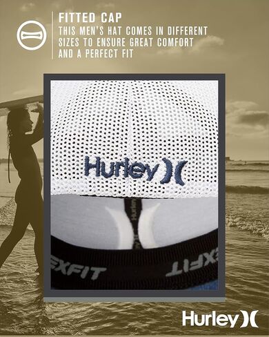 Hurley Men's Icon Textures Flexfit Baseball Cap in Kuwait