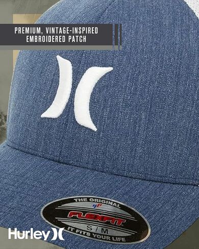 Hurley Men's Icon Textures Flexfit Baseball Cap in Kuwait