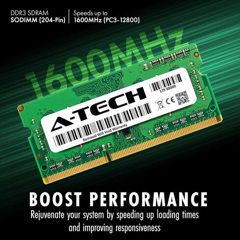 ذاكرة وصول عشوائي A-Tech بسعة 16 جيجابايت (2 × 8 جيجابايت) للكمبيوتر المحمول Dell Inspiron 15R 5521 | ترقية ذاكرة DDR3 1600 ميجا هرتز PC3-12800 SODIMM 2Rx8 1.5V 204-Pin غير ECC SO-DIMM in Saudi Arabia