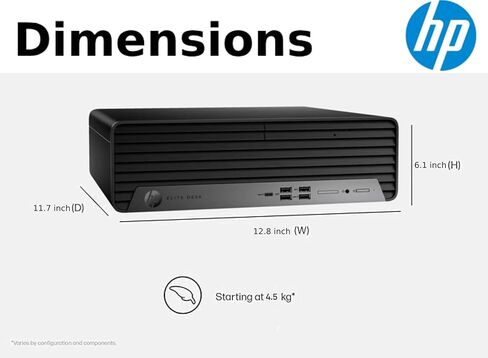 HP EliteDesk 805 G9 SFF Business Desktop Computer, AMD Ryzen 5 8500G, 16GB DDR5, 512GB PCIe SSD, Radeon 740M Graphics, Dual 4K Display Support, USB-C, HDMI, RJ-45, Wi-Fi, Wired KB & Mouse, Win11 Pro in Saudi Arabia