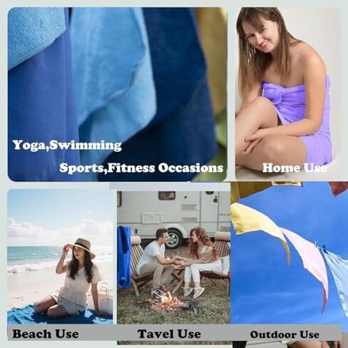 Reusable Quick Dry Beach Towels,Microfiber Travel Towel,Compressed Lightweight Bath Towel for Beach Hiking Gym Yoga Travel Sports Swimming Camping(Royal Blue, 12"*24") in Saudi Arabia