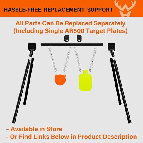 Highwild Expandable AR500 Steel Targets System 1/2" Thick Steel Shooting Targets with Stand and Extension Brackets, All Parts Replaceable Separately in Saudi Arabia