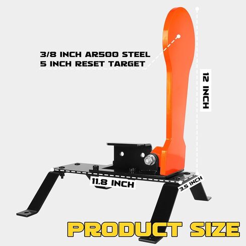 Highwild 3/8 "AR500 Classic Popper Steel هدف الرماية 12" هدف إعادة الضبط التلقائي لمدى الرماية في الهواء الطلق in Saudi Arabia