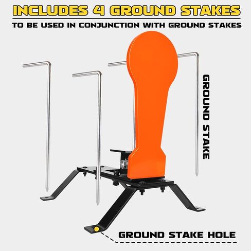 Highwild 3/8 "AR500 Classic Popper Steel هدف الرماية 12" هدف إعادة الضبط التلقائي لمدى الرماية في الهواء الطلق in Saudi Arabia