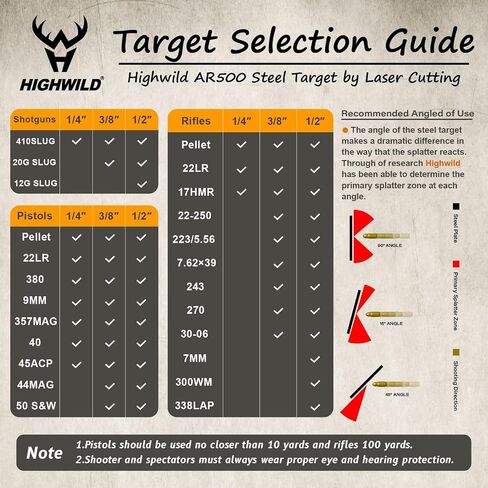 Highwild 3/8 "AR500 Classic Popper Steel هدف الرماية 12" هدف إعادة الضبط التلقائي لمدى الرماية في الهواء الطلق in Saudi Arabia
