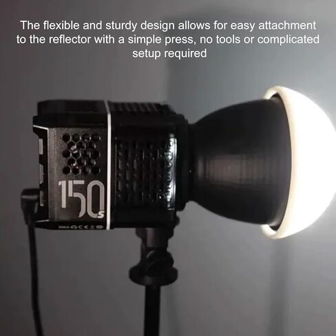 Gugxiom Silicone Light Diffuser for YN150 Series COB Lights, 5.7 inch Round Softbox Dome for Video & Photography, Press On Soft Lighting Accessory for Portraits in Saudi Arabia