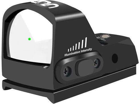 UUQ Mini Reflex أحمر/أخضر نقطة رؤية للبنادق والمسدسات والبنادق 2MOA، 7 تعديلات سطوع، مناسبة لسكك حديد RMR أو Picatinny مقاس 20 مم in Kuwait
