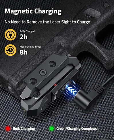 CVLIFE Rechargeable Red/Green Laser Sight for Pistol, Upgraded Low-Profile Pistol Laser Sight with Magnetic Charging Port in Saudi Arabia