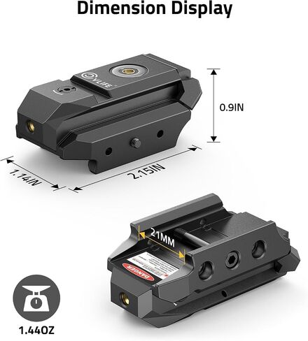 CVLIFE Rechargeable Red/Green Laser Sight for Pistol, Upgraded Low-Profile Pistol Laser Sight with Magnetic Charging Port in Saudi Arabia
