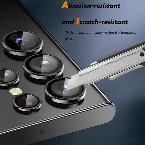 واقي عدسة الكاميرا لهاتف Samsung Galaxy S25 Plus، تقنية True AR+AF، واقيات عدسات فردية، زجاج مقسى فائق النحافة 9H مع حواف من الألومنيوم، سهل التركيب، مجموعة واحدة، ملون in Saudi Arabia