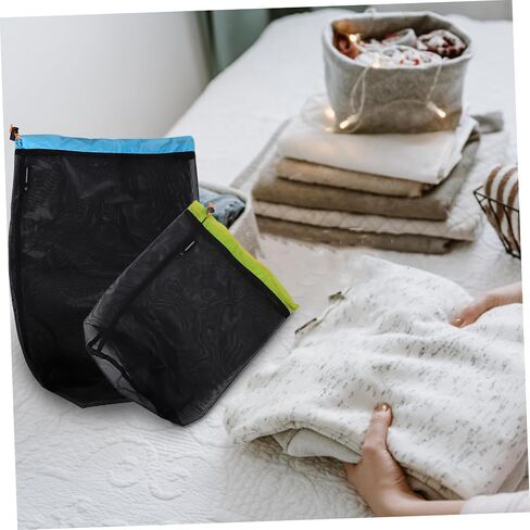 1 Set Compression Mesh Storage Sack Outdoor Travel Drawstring Bags for Camping Gear Clothes and Sleeping Bags Reusable Polyester Material Efficient Space Utilization in Saudi Arabia