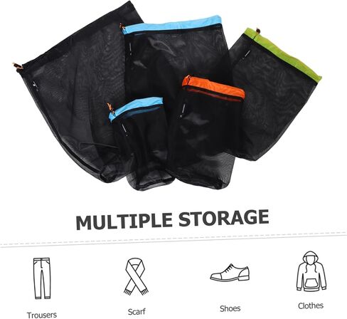 1 Set Compression Mesh Storage Sack Outdoor Travel Drawstring Bags for Camping Gear Clothes and Sleeping Bags Reusable Polyester Material Efficient Space Utilization in Saudi Arabia