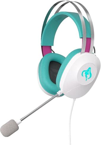 ASUS TUF Gaming H1 Gen II Hatsune Miku Edition Wired USB Gaming Headset with Mic – 40mm Drivers, Virtual 7.1 Surround Sound, TeamSpeak-Certified Mic, Removeable Ear Cushions, for PC, PS5 - Aqua in Saudi Arabia