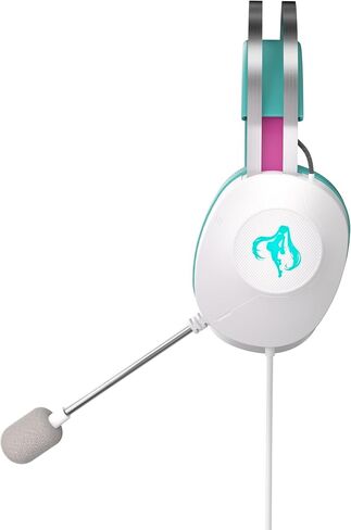 ASUS TUF Gaming H1 Gen II Hatsune Miku Edition Wired USB Gaming Headset with Mic – 40mm Drivers, Virtual 7.1 Surround Sound, TeamSpeak-Certified Mic, Removeable Ear Cushions, for PC, PS5 - Aqua in Saudi Arabia