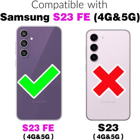 حافظة هاتف Asuwish لهاتف Samsung Galaxy S23 FE 5G غطاء محفظة متوافق مع واقي شاشة Magsafe RFID وحزام حول الجسم وحزام فليب وفتحة وسحاب ومحفظة خلوية S 23 EF S23FE 23S أحمر in Saudi Arabia