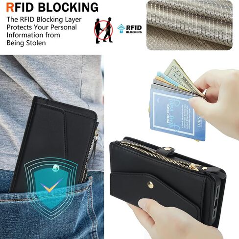 حافظة هاتف Asuwish لهاتف Samsung Galaxy S23 FE 5G غطاء محفظة متوافق مع واقي شاشة Magsafe RFID وحزام حول الجسم وحزام فليب وفتحة وسحاب ومحفظة خلوية S 23 EF S23FE 23S أحمر in Saudi Arabia