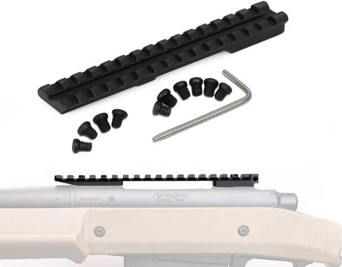 حامل السكك الحديدية Gotical Picatinny لبنادق Remington 700 قصيرة الحركة من الألومنيوم باللون الأسود غير اللامع in Saudi Arabia