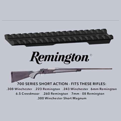 حامل السكك الحديدية Gotical Picatinny لبنادق Remington 700 قصيرة الحركة من الألومنيوم باللون الأسود غير اللامع in Saudi Arabia