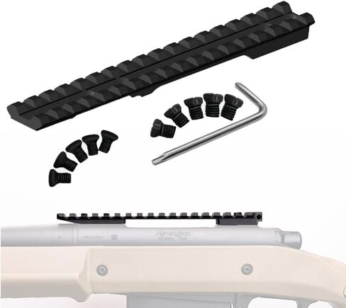 حامل السكك الحديدية Gotical Picatinny لبنادق Remington 700 قصيرة الحركة من الألومنيوم باللون الأسود غير اللامع in Saudi Arabia