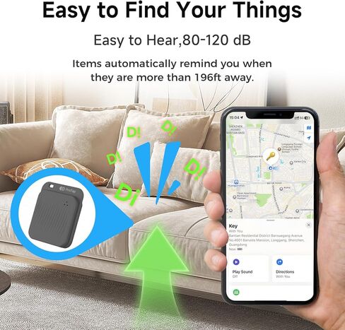 4 Pack Air Tracker Tags (iOS Only), Bluetooth Tracker for Apple Find My App, Replaceable Battery, Item Finders and Locator Smart Tag for Keys, Bags, Luggage, Wallet- Dark Gray in Kuwait