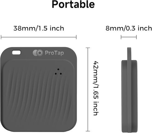 4 Pack Air Tracker Tags (iOS Only), Bluetooth Tracker for Apple Find My App, Replaceable Battery, Item Finders and Locator Smart Tag for Keys, Bags, Luggage, Wallet- Dark Gray in Kuwait