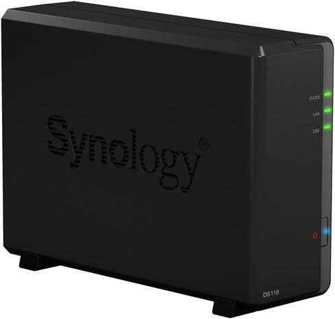 Synology DiskStation DS118 NAS Server with RTD1296 1.4GHz CPU, 1GB Memory, 8TB HDD Storage, 1 x 1GbE LAN Port, DSM Operating System in Saudi Arabia