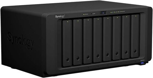 Synology DiskStation DS1821+ NAS Server with Ryzen 2.2GHz CPU, 32GB Memory, 144TB HDD Storage, 1TB M.2 NVMe SSD, 4 x 1GbE LAN Ports, DSM Operating System in Saudi Arabia