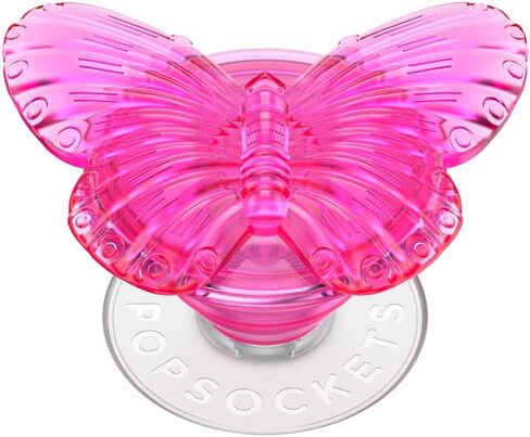 ​​​​PopSockets Phone Grip with Expanding Kickstand, Adhesive Grip, Enamel - Molded Butterfly Magenta in Saudi Arabia
